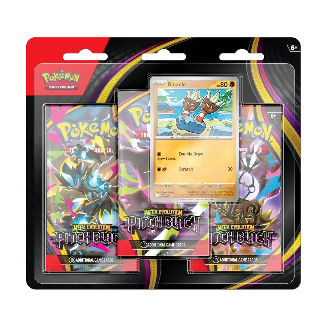 Pokémon TCG: Mega Evolution—Pitch Black 3-Pack Blister
