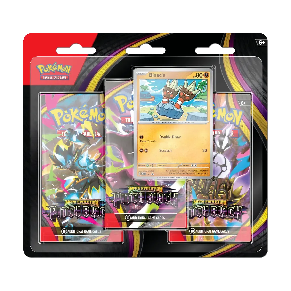 Pokémon TCG: Mega Evolution—Pitch Black 3-Pack Blister